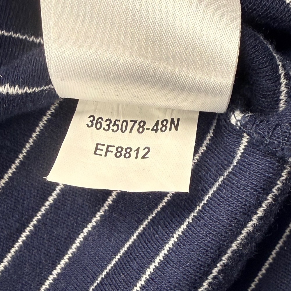 Lacoste dress navy blue white stripe long sleeve EU 34 US 2 XS boatneck - Picture 12 of 14